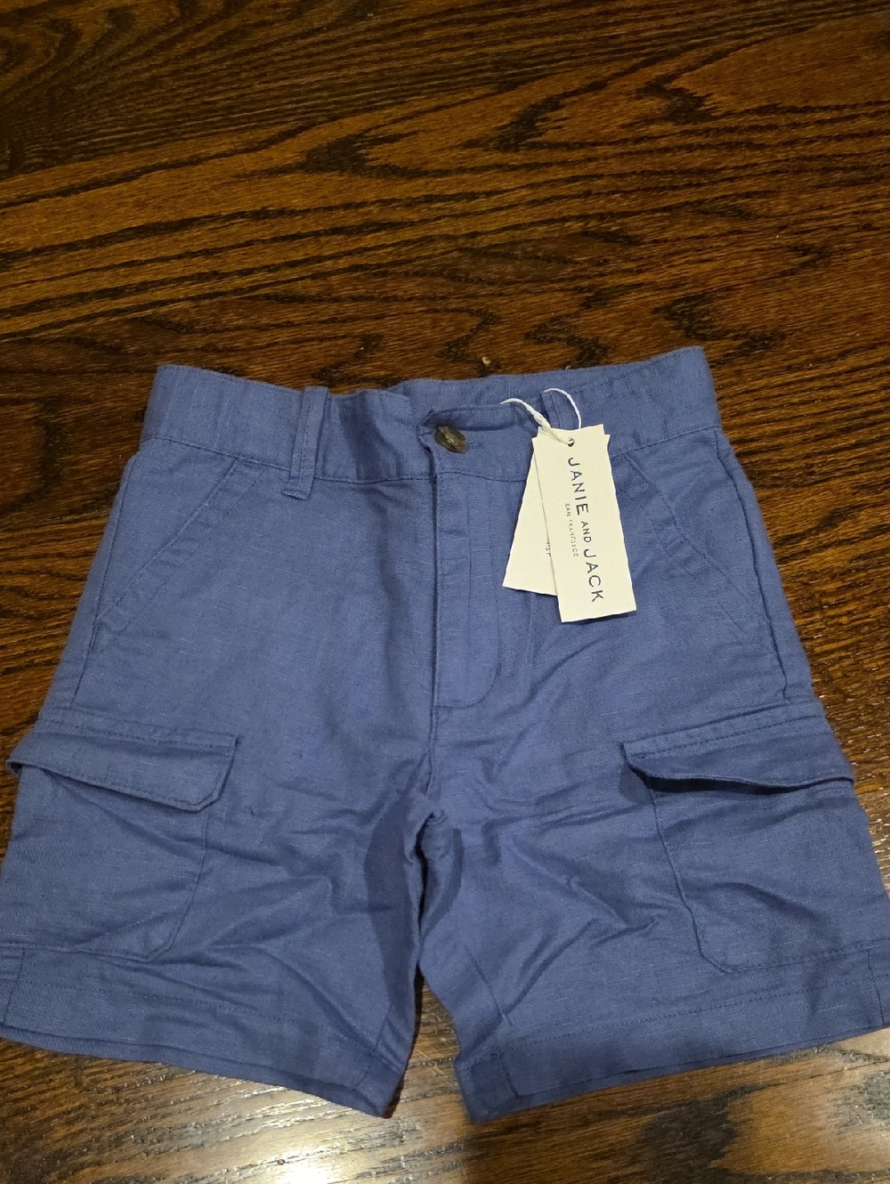 Janie and Jack Navy Blue Cargo-Style Shorts